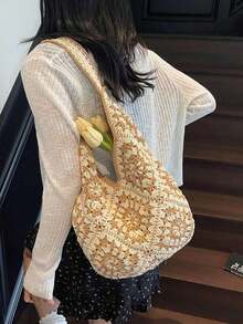 Women Tote Bags - 卡其色 2 - 查看 1