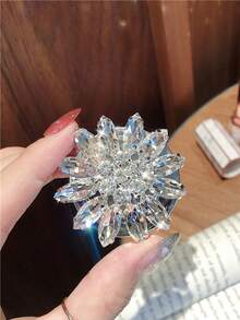 1pc Bling Rhinestone Retractable Phone Stand, Telescopic Phone Holder, Desktop Mobile Phone Bracket Compatible With IPhone, Android Phone, Gift For Birthday, Family, Friends Push-Pull Phone Grip, Phone Accessories - Multicolor - View 12