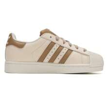 Adidas Originals 男女款休闲运动鞋 SUPERSTAR II 贝壳头低帮系带舒适轻便鞋 - 奇妙白/紙板黃/漢玉白色 - 查看 2