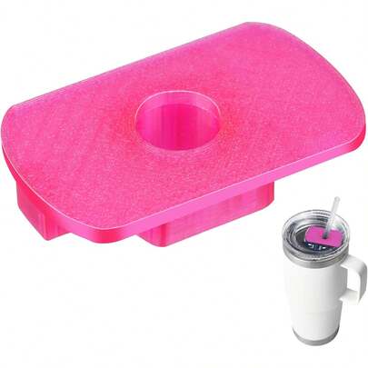 Straw Lid Attachment Compatible With Lid,Straw Cover Accessories For 20/30 Oz Tumber(Pink)