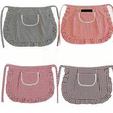 Aprons - Corbata de cintura a cuadros rojos y negros - Ver 12