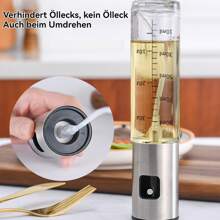 Essig- & Ölspender, Ölsprühflasche, Ölsprüher, Ölspender, Ölflasche, (100ml, 6er-Set), Olivensprüher, mit Ölpinsel, Reinigungsbürste, Trichter, Clip