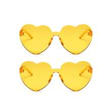 8 pares de gafas con forma de corazón, gafas sin montura de colores brillantes con forma de corazón para fiestas y disfraz para mujeres, en colores neón, forma de corazón, estilo hippie, vintage, de colores mágicos, para fiestas, gafas con forma de corazón de colores claros