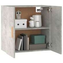 Larryhot Armario de pared Gris Hormigón 60x30x60 cm Madera de Ingeniería, bonito y práctico, ideal para almacenaje y decoración del hogar - Blanco - Ver 4