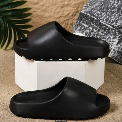 Coconut Slippers Men All Season Outdoor Wear 2025 New Anti-Slip Durable Thick Sole Comfortable Slides Men Beach Sandals, EVA Women Indoor Bathroom Quiet Slippers