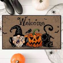 1pc Rug Indoor Mat Pumpkin Decorative Kitchen Mats Spooky Trick Or Treat Boo Holiday Party Low-Profile Floor Mat For Home Kitchen Suitable For Bathroom Floor Mat Door Mat Living Room Mat Bath Rug Spring, Summer, Autumn, And Winter Christmas Thanksgiving Day Gift  Christmas Decor  Christmas Decorations Christmas Decoration Room Decor Home Decor