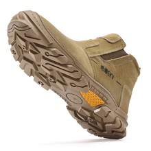 6kV 绝缘防挤压、防刺穿焊接安全靴，柔软防刺穿中底，橡胶外底，绒面革鞋面耐火花和高温，适合所有季节 - 棕色 - 查看 10