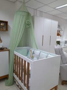 Mosquito Net For Crib Tent Roof Cabin Canopy Microtulle - 薄荷綠 - 查看 2