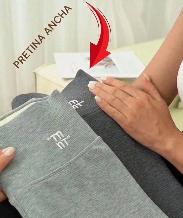 Leggin afelpado calientito malla térmica tiro alto - Gris Oscuro - Añade 3