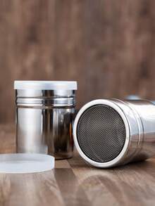 1 pezzo Dispenser per polveri, contenitore in acciaio inossidabile per matcha, caffè, cacao in polvere, setaccio domestico, bottiglia per farina da pasticceria, setaccio per zucchero a velo, spargipolvere. Sono disponibili più specifiche per la selezione.