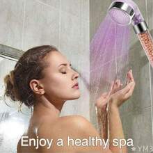 1pc LED Filtered Shower Head, LED Glowing Shower Filter, Negative Ion Water Filter Shower, Can Filter Impurities In Water, RGB Lights Automatically Adjust According To Water Temperature, Water-Saving And Energy-Efficient Shower, Suitable For All Skin Types, Bathroom Accessory. - Multicolor - View 8