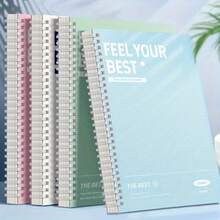 5 Thick Spiral Notebooks With Perforated Pages, Soluble Notebook For Students, Office And School Supplies, Stationery