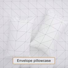 Best Season 4 Piece Bed Sheet Set - Full Size - Soft Microfiber Bedding Sheet Set, Deep Pocket, Stain, Fade & Wrinkle Resistant (Plaid Black & White), Luxury Comfortable - 幾何白 - 查看 2