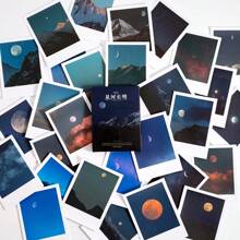 1 盒 30 张浪漫天空风景贴纸，艺术剪贴簿 DIY 装饰贴纸，适用于计划簿、相册、学校用品、返校