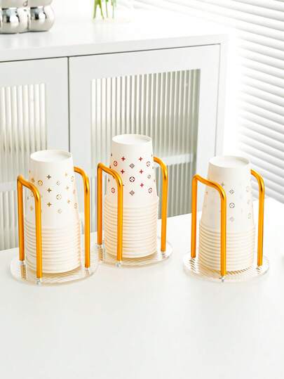 1 chiếc Giá để cốc dùng một lần tiết kiệm không gian tối giản, Giá để cốc gia đình & văn phòng, Giá để cốc thoát nước cho mặt bếp
