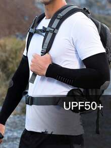 1 par de mangas longas unissex, mangas leves de proteção solar para ciclismo e direção, frescas e respiráveis