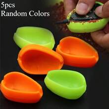 Juego de 5 moldes portátiles de liberación rápida de colores aleatorios, ligeros para alimentador de pesca Avlcoaky