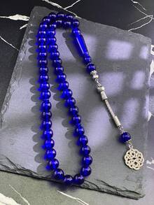 1 pieza Pulsera de 33 cuentas de oración de resina de 10 mm, de estilo árabe elegante y versátil, accesorio de lujo de resina colorida