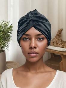 1/3pcs Adjustable Silk Satin Sleep Cap, Double Layer Design, Silk Hair Wrap, Suitable For Curly/Natural Braid/Straight Hair, Unisex Sleep Bonnet - Multicolor - View 6