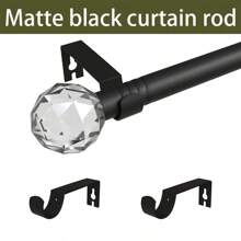 1pc Premium Crystal Curtain Rod, Suitable For Versatile Curtains, Easy Installation, Strong Load-Bearing, Available In Multiple Sizes, Applicable For Windows, Adjustable Curtain Rod, Suitable For Bedroom, Living Room - White - View 14