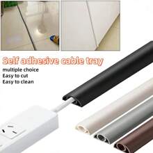 1m x 2cm Tubo organizzatore per cavi autoadesivo in PVC per pavimenti, copricavi per la gestione dei cavi a pavimento - per nascondere i cavi, prevenire inciampi, organizzazione dei cavi | Manicotto protettivo per cavi | Materiale in PVC durevole