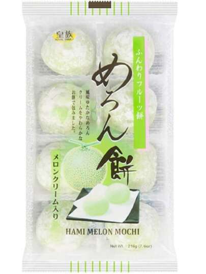 Mochi Bolinho de Arroz Glutinoso Sabores Morango e Melão 216g