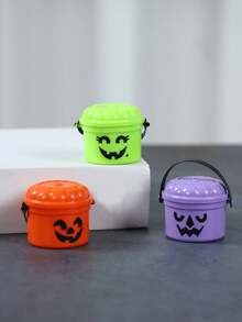 4pcs Halloween Candy Bucket Box Set, Halloween Candy Storage, Vintage Bucket Style Plastic Gift Candy Box Bag, Halloween Party Gift Packaging Box, Halloween Decorations, Halloween Home Decor, Room Decor, Halloween Table Decor, Cute Ghost Face "Trick Or Treat" Candy Gift Box Mini Bucket, Halloween Party Favors, Halloween "Trick Or Treat" Party Table Decor Supplies, Cute Halloween Table Centerpiece - Halloween Cute Bucket - View 7
