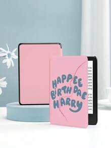 1 件生日快乐字母图案 Kindle NK 11/Kindle Basic/Kindle Paperwhite 5/Kindle 2024 保护套，自动唤醒/睡眠，轻巧便捷，浪漫礼物 - 彩色 - 查看 7