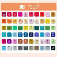 12/24/36/48 Colors Dual-Tip Alcohol-Based Marker Pens, Watercolor Brush Pens For Children Painting, Vivid Color, Quick-Drying, Halloween And Christmas Party Supplies