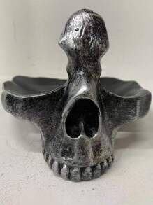 1 Stück abstrakte Schädel Blumentopf, kreative Horror Skulptur Blumenvase, individuelle Vase, Schädel Kunst Harz Vase Tischdekoration Zuhause, Wohnzimmer Deko Geschenk Vase, Halloween Zimmer Gothic Dekoration, Blumenvase, Blumentopf, Tischmittelpunkt, Pflanztopf, Blumenvasen