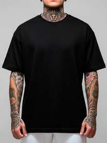 Oversized Streetwear Shirt 100% Cotton Wide Oversized Streetwear Shirt - Black - View 3