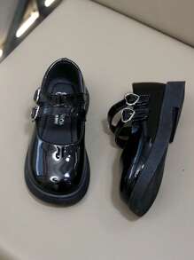 1 Paio di Nuove Scarpe Piatte Stringate Monocolore, Scarpe da Prestazione con Suola Morbida, Scarpe da Principessa Stile Britannico per Ragazze, alla Moda, Confortevoli, Antiscivolo, Durevoli, Leggere, Scarpe in Pelle Piccole