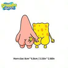 SpongeBob SquarePants 1 pieza Pegatina decorativa de coche con diseño de coche de dibujos animados y esponja para bebé - Amarillo - Ver 13