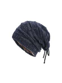 男士针织帽/手套/围巾三件套，秋冬季保暖针织帽