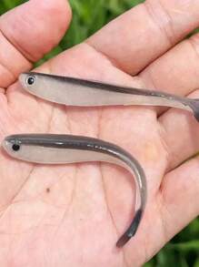 10pcs Soft Silicone Fishing Lures, 8cm T-Tail Swimbait With Sharp Hooks, Suitable For Bass, Freshwater And Saltwater Fishing - Mixed Colors, PVC Material, Great For Offshore Fishing And Jig Bait Techniques, Fishing Lures