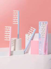 Kamm mit weiten Zähnen für lockiges Haar, Styling-Kamm mit weiten Zähnen, professioneller Friseur-Schneidekamm, Massage-Kunststoffbürste, einfacher Kamm für fluffige Haarwurzeln, Kamm für dickes, fluffiges Haar, Friseurwerkzeuge