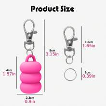 1 Stück Schlüsselanhänger Lippenbalsam Halter Kappe - Ersatzkappe mit Stopfen, Lipgloss Schlüsselanhänger, praktisches Schlüsselring Accessoire für Frauen & Mütter, verhindert Verlust