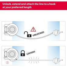 NetHong 30m Retractable Clothes Reel Double Heavy Duty Washing Line Wall Mounted Outdoor - Black - View 9
