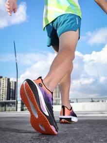 Men's Lightweight Road Running Shoes - Breathable Low-Top Design, Durable Shock-Absorbing Non-Slip Rubber Outsole, Suitable For Fitness, Training And Casual Wear, All-Season Athleisure Sneakers, Streamlined Athletic Design | Breathable Fabric Upper