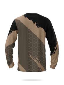 1 áo thun dài tay nam in họa tiết hình học 3D kỹ thuật số, áo thể thao thấm hút mồ hôi, áo thun nén hỗ trợ tập luyện ngoài trời mùa xuân - Nhiều màu - Xem 2