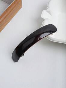 1个复古优雅豹纹一体式椭圆形弹簧发夹，适用于马尾辫，适合细软短发，发饰，头饰，发卡 - 彩色 - 查看 12