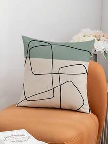 4 件波西米亚现代抽象几何抱枕套，单面设计 - 黑白格子图案，可机洗（不含枕芯），适用于客厅、卧室、办公室、农舍、客厅装饰 | 几何图案 | 拉链 - 彩色 - 查看 7