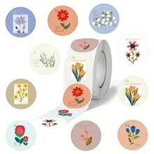 500Pcs Spring Sticker Roll Stamp Stickers Floral Stickers Stickers Plant Stickers Aesthetic Stickers Vinyl Waterproof Stickers Aesthetic Laptop Sticker Pack Skateboard Stickers Water Bottle Stickers Notebook Stickers,School Supplies,Back To School