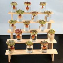 多层化妆品、模型、珠宝展示架 - 木質色 - 查看 4