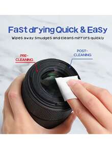 100 piezas de paños desechables para limpiar gafas - Paños limpiadores de lentes y pantallas para gafas, teléfonos y talla grande - Paños de limpieza convenientes e higiénicos, herramientas limpiadoras de gafas