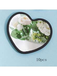 10 piezas de espejos de maquillaje en forma de corazón, espejos de maquillaje portátiles para viajes, espejos de maquillaje mini, regalos portátiles para mujeres y niñas, decoraciones del Día de San Valentín, maquillaje, barato, decoración de habitación, tocador, viaje, dormitorio, accesorios de maquillaje, espejo, espejo de tocador, mini espejo, espejo compacto, espejo pequeño, espejo de mano