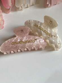 1 件个性化女士夏季海洋元素椭圆发夹，带海星、贝壳、美人鱼装饰，可定制名字扎染夹，适合海滩度假，送给她/妈妈的礼物