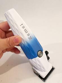 Kemei KM-1689 新款理发器电动理发机男士专业理发器理发器 8800RPM DLC 刀片带充电底座 2500mAh 大容量无刷电机高速理发器理发器或家用理发器礼物男士生日礼物 - 藍白色 - 查看 9