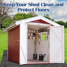 10 X 10 FT Outdoor Storage Shed, Waterproof Storage Shed Flooring, Soft Patio Furniture Carport Washable With Non-Slip Backing, Storage Shed Not Included (10x10FT) - 6x8.2英尺 - 查看 11