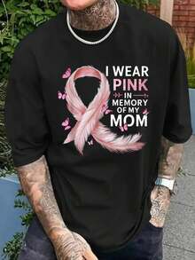 100% Cotton Men Black T-Shirt Awareness 2025 T-Shirt - 黑色 - 查看 1